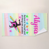 GELOOF IN UW GYMNASTISCHE ONTWERP BADHANDDOEK (Badhanddoek)