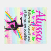 GELOOF IN UW GYMNASTISCHE ONTWERP FLEECE DEKEN (Voorkant (Horizontaal))