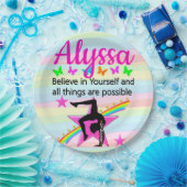 GELOOF IN UW GYMNASTISCHE ONTWERP PAPIEREN BORDJE (Feest)