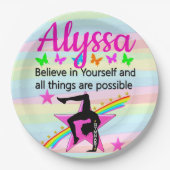 GELOOF IN UW GYMNASTISCHE ONTWERP PAPIEREN BORDJE (Voorkant)