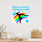 GELOOF IN UW GYMNASTISCHE QUOTE POSTER (Keuken)