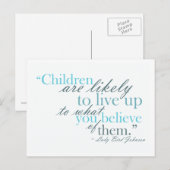 Geloof in uw Motivatie prijsopgave voor kinderen Briefkaart (Voorkant / Achterkant)