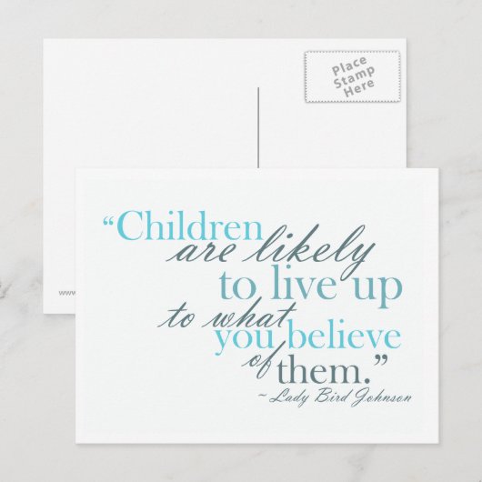 Geloof in uw Motivatie prijsopgave voor kinderen Briefkaart (Voorkant / Achterkant)