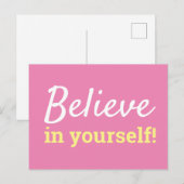 Geloof in uw zelf Inspirerend citaat roenwit Briefkaart (Voorkant / Achterkant)