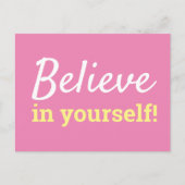 Geloof in uw zelf Inspirerend citaat roenwit Briefkaart (Voorkant)