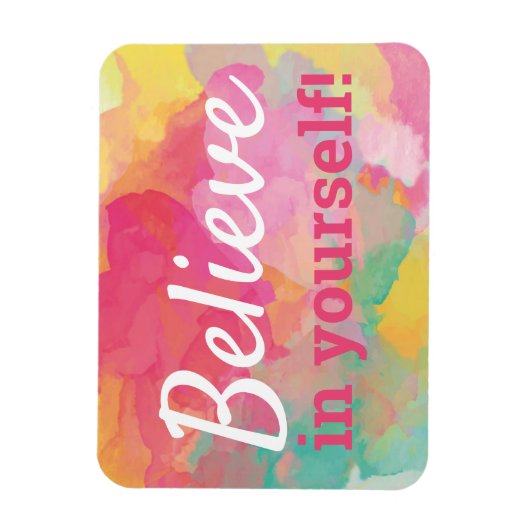 Geloof in uw zelf Inspirerend Waterverf van het Ci Magneet (Verticaal)