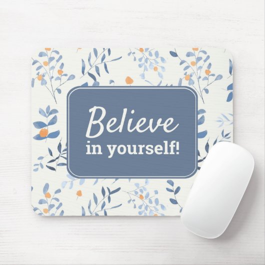 Geloof in uw zelf Inspirerend Waterverf van het Ci Muismat (Met muis)