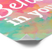 Geloof in uw zelf Motivatie Waterverf van het Cita Poster (Hoek)