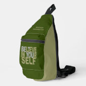 GELOOF IN UZELF, aangepaste naam en kleur Sling Bag (Rechterhoek)