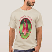 Geloof in uzelf Columbine Flower Inspirerend T-shirt (Voorkant)