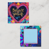 "Geloof in uzelf" Ingenieure vriendschapskaarten Vierkante Visitekaartje (Voorkant / Achterkant)