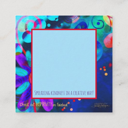 "Geloof in uzelf" Ingenieure vriendschapskaarten Vierkante Visitekaartje (Achterkant)