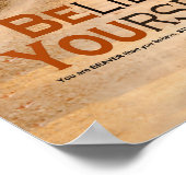 Geloof in uzelf (landweg/herfstbomen) poster (Hoek)