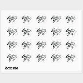 Geloof in uzelf Typografie Magic Wand Ronde Sticker (Vel)
