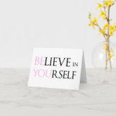 Geloof in uzelf - wees u gemotiveerd om te citeren kaart (Gele Bloem)