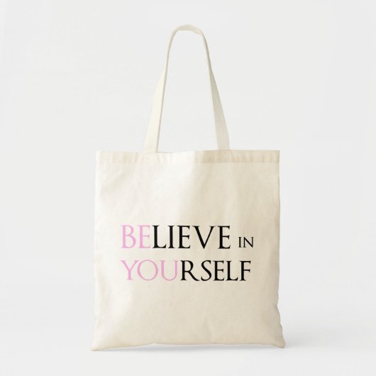 Geloof in uzelf - wees u gemotiveerd om te citeren tote bag (Voorkant)