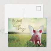 geloof in varkens briefkaart (Voorkant / Achterkant)