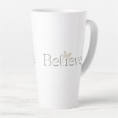 Geloof in Vlinder, Inspirerend Gezondheid Geschenk Latte Mok (Rechterhoek)