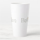 Geloof in Vlinder, Inspirerend Gezondheid Geschenk Latte Mok (Voorkant)