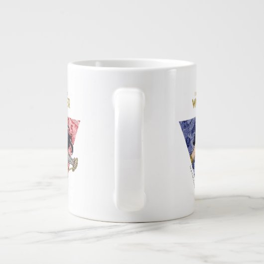 "Geloof in Wonder" Wonder Woman Lasso Comic Logo Grote Koffiekop (Achterkant)