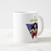 "Geloof in Wonder" Wonder Woman Lasso Comic Logo Grote Koffiekop (Voorkant rechts)