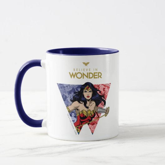 "Geloof in Wonder" Wonder Woman Lasso Comic Logo Mok (Links)