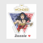"Geloof in Wonder" Wonder Woman Lasso Comic Logo Sticker (Vel)