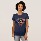 "Geloof in Wonder" Wonder Woman Lasso Comic Logo T-shirt (Voorkant volledig)