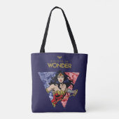 "Geloof in Wonder" Wonder Woman Lasso Comic Logo Tote Bag (Achterkant)