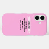 Geloof in wonderen Bijbelvers Roze Christelijk Case-Mate iPhone Case (Achterkant (horizontaal))