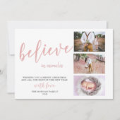 Geloof in wonderen ⎢ Blush Photo Holiday Kaart (Voorkant)