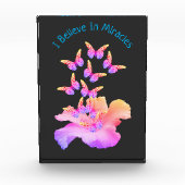 Geloof in wonderen Hibiscus flower Butterflies Fotoblokken (Voorkant)