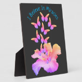 Geloof in wonderen Hibiscus flower Butterflies Fotoplaat (Zijkant)