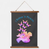 Geloof in wonderen Hibiscus flower Butterflies Hangend Wandkleed (Voorkant)