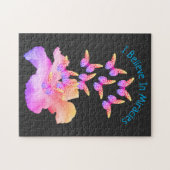 Geloof in wonderen Hibiscus flower Butterflies Legpuzzel (Horizontaal)