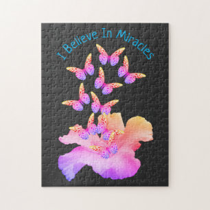 Geloof in wonderen Hibiscus flower Butterflies Legpuzzel