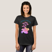 Geloof in wonderen Hibiscus flower Butterflies T-shirt (Voorkant volledig)