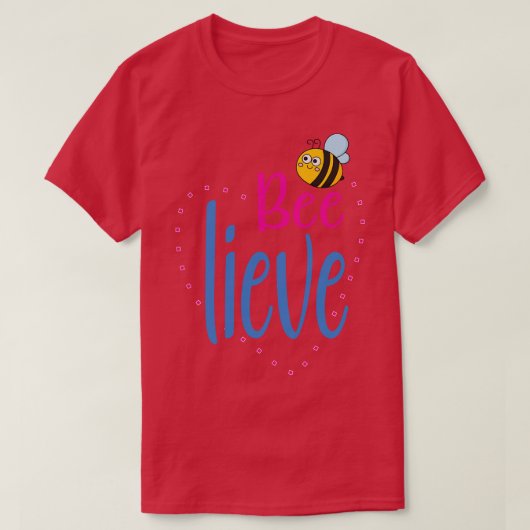 Geloof in YoursKids Bee Motivatie T-shirt (Design voorkant)