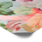 "Geloof in youzelf" citeert rozen floral Poster (Hoek)