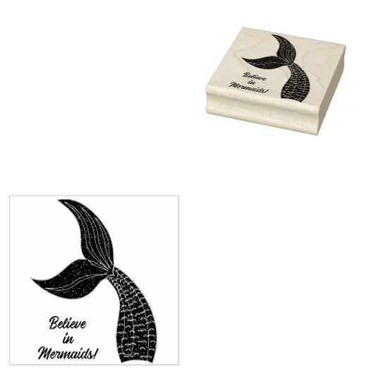 Geloof in Zeemeerminnen Rubberstempel (Gestempeld)