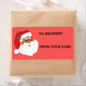 Geloof in zwart kerstlabel met bedrukt label (Insitu)