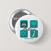 Geloof inspiraties baarmoederhalskanker ronde button 5,7 cm (Voorkant /achterkant)