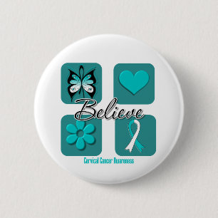 Geloof inspiraties baarmoederhalskanker ronde button 5,7 cm