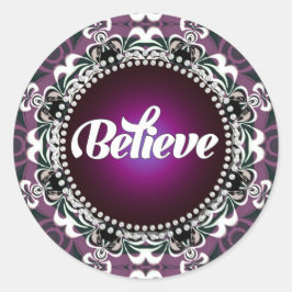 Geloof: Inspire: Paarse witte Sticker