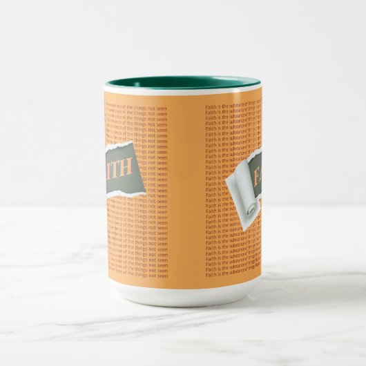 Geloof Inspirerend Christelijke Schrift tweekleuri Mok (Midden)