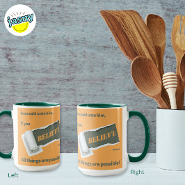 Geloof Inspirerend Christelijke Schrift tweetonig Mok