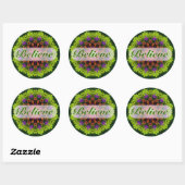 Geloof : Inspirerend : Geometrische Mandala Art Ronde Sticker (Vel)