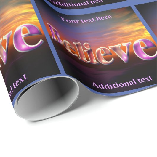 Geloof Inspirerend gepersonaliseerd Cadeaupapier (Rol Hoek)