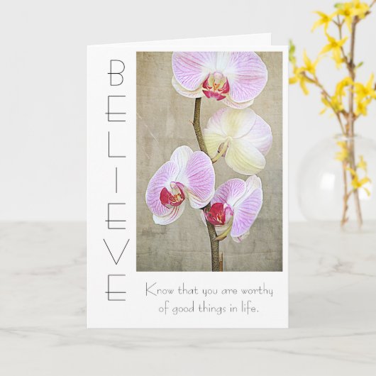 Geloof Inspirerend Kaart (Gele Bloem)