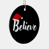 Geloof - Inspirerend ontwerp voor kerstcitaten T-S Keramisch Ornament (Rechts)